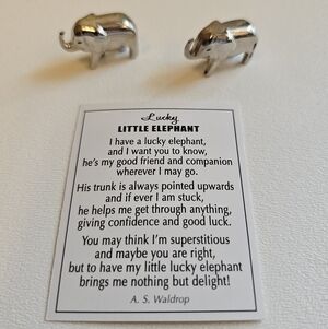 Pocket Token Ganz "Luck Little Elephant" Set of 2